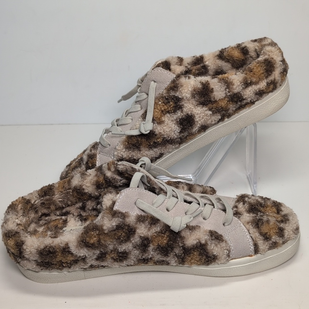Vintage Havana Tan and Cream Faux Fur slip on Sneakers womans size 8.5 - Picture 11 of 16